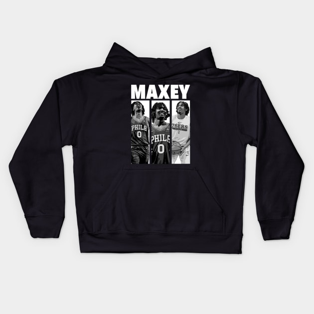 Tyrese Maxey Basketball 4 Kids Hoodie by Playful Creatives